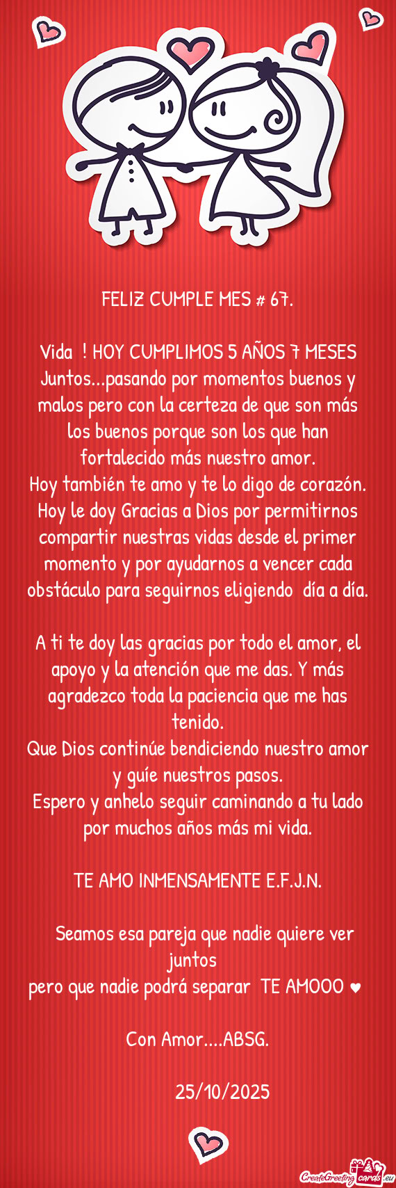 FELIZ CUMPLE MES # 67