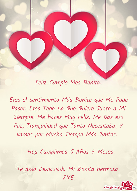 Feliz Cumple Mes Bonita