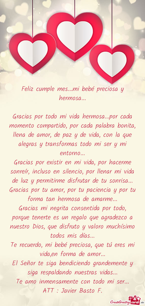 Feliz cumple mes...mi bebé preciosa y hermosa