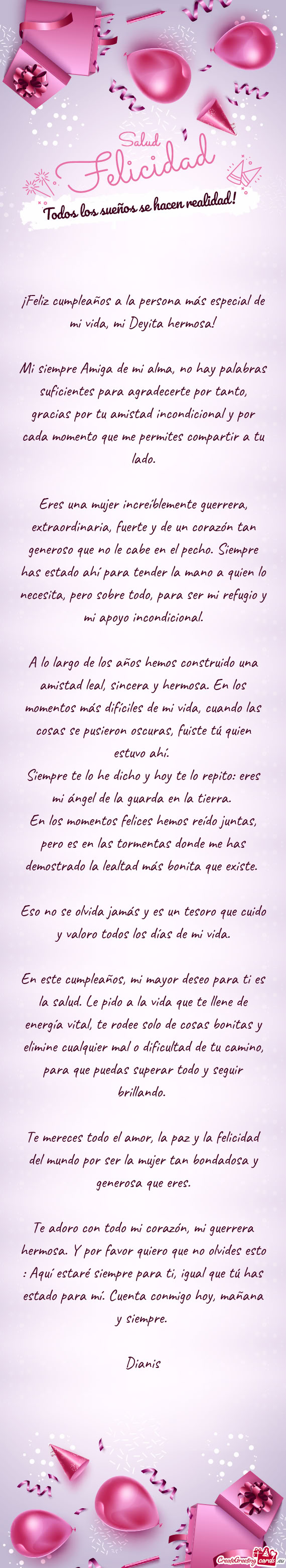 ¡Feliz cumpleaños a la persona más especial de mi vida, mi Deyita hermosa