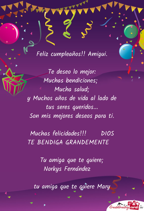 Feliz cumpleaños!! Amigui