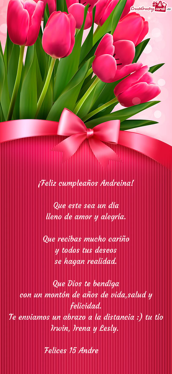 ¡Feliz cumpleaños Andreina
