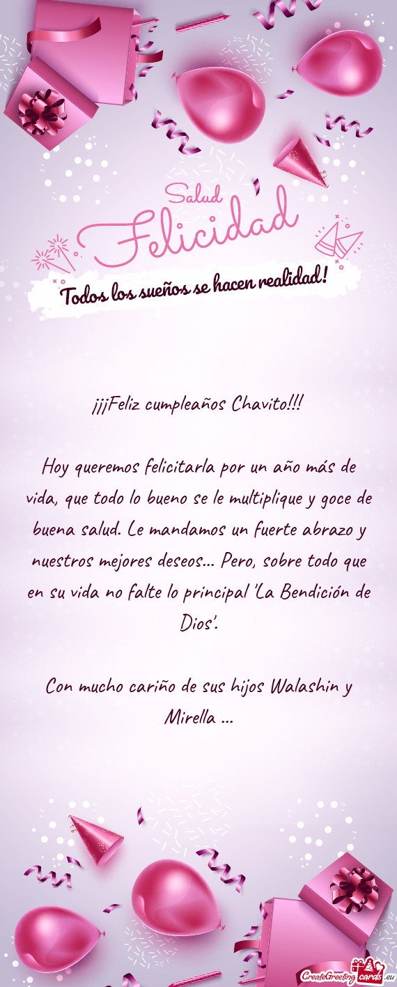 ¡¡¡Feliz cumpleaños Chavito