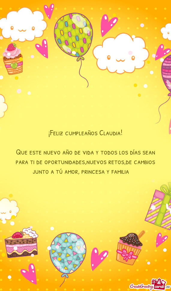 ¡Feliz cumpleaños Claudia
