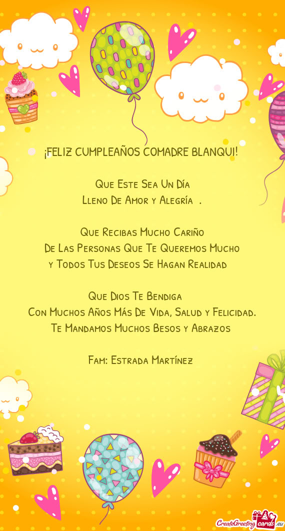 ¡FELIZ CUMPLEAÑOS COMADRE BLANQUI!🥳