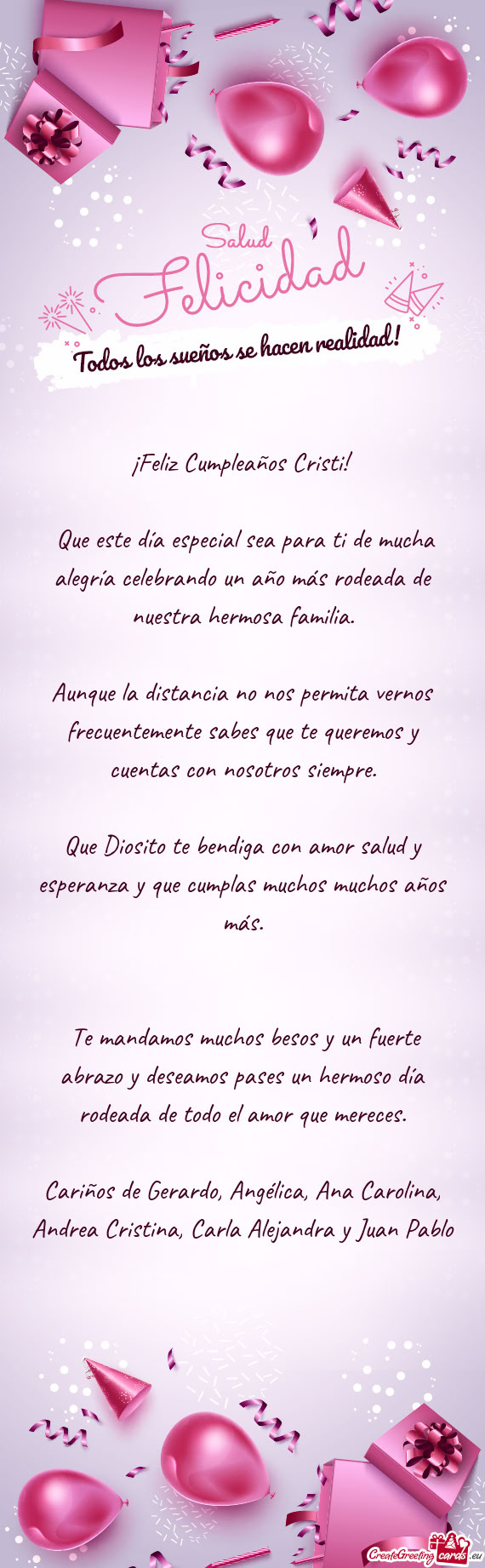 ¡Feliz Cumpleaños Cristi