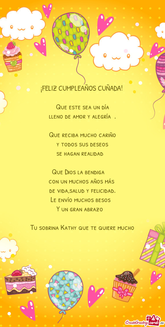 ¡FELIZ CUMPLEAÑOS CUÑADA!🥳