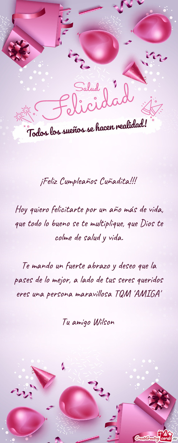 ¡Feliz Cumpleaños Cuñadita
