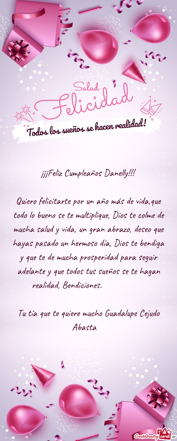 ¡¡¡Feliz Cumpleaños Danelly