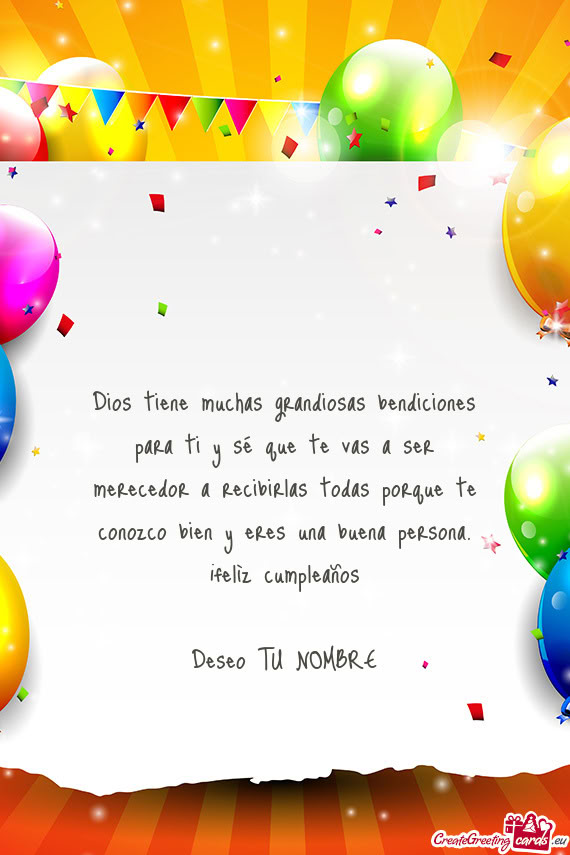 ¡felìz cumpleaños Deseo TU NOMBRE