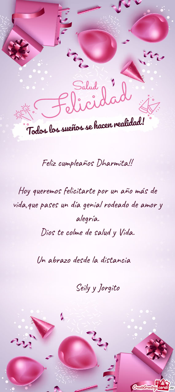 Feliz cumpleaños Dharmita
