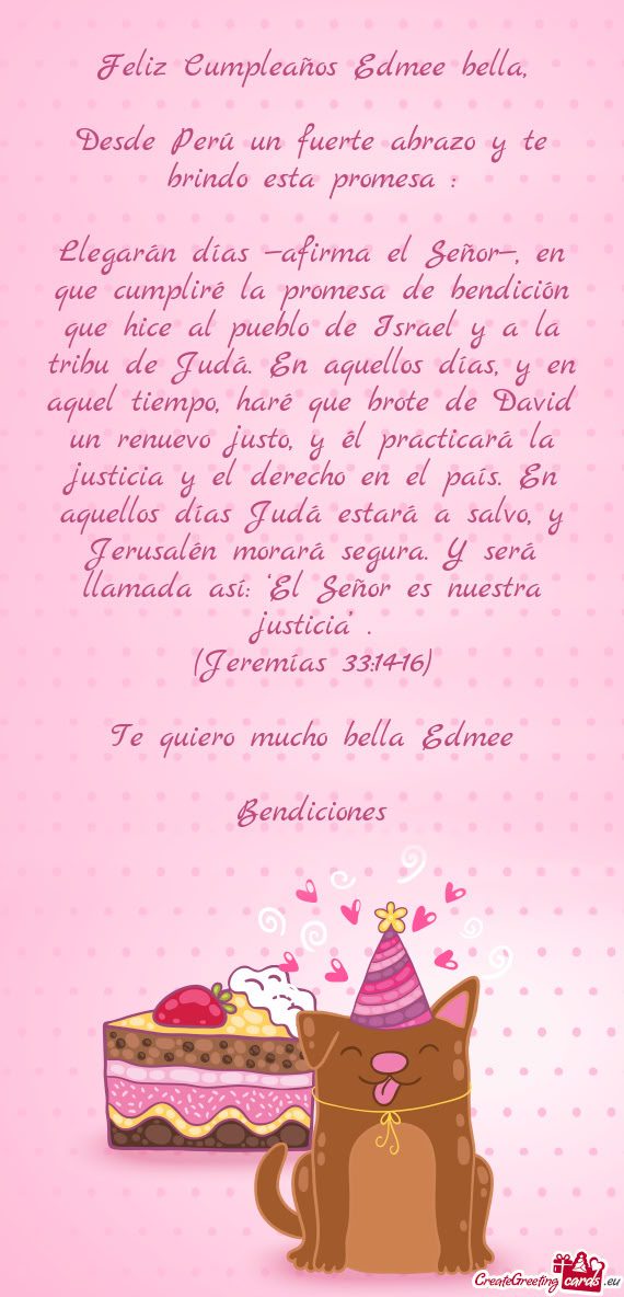 Feliz Cumpleaños Edmee bella