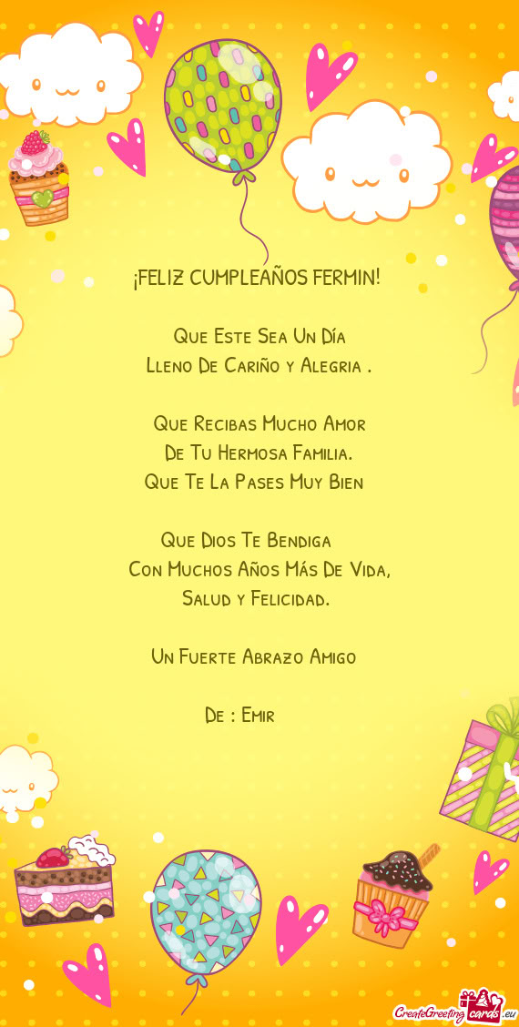 ¡FELIZ CUMPLEAÑOS FERMIN!🥳