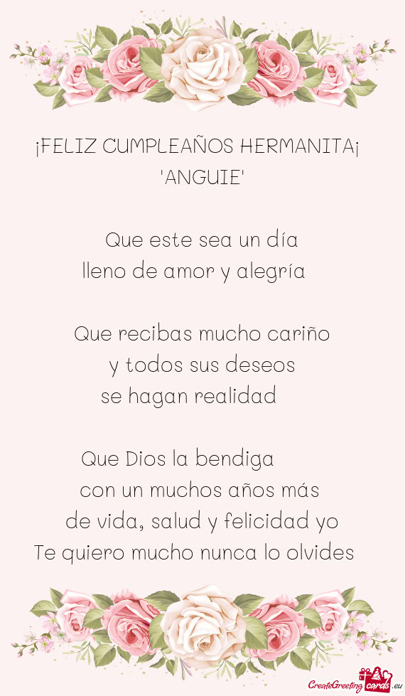 ¡FELIZ CUMPLEAÑOS HERMANITA¡🥳 "ANGUIE" Que este sea un día lleno de amor y alegría 😁