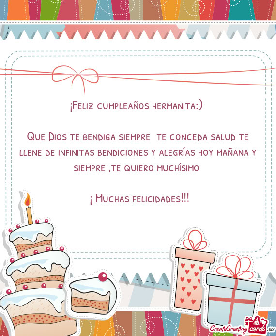 ¡Feliz cumpleaños hermanita:)