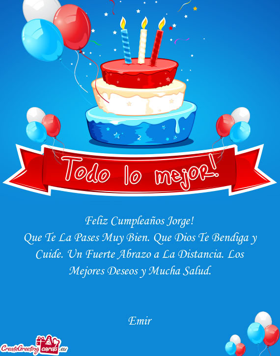 Feliz Cumpleaños Jorge