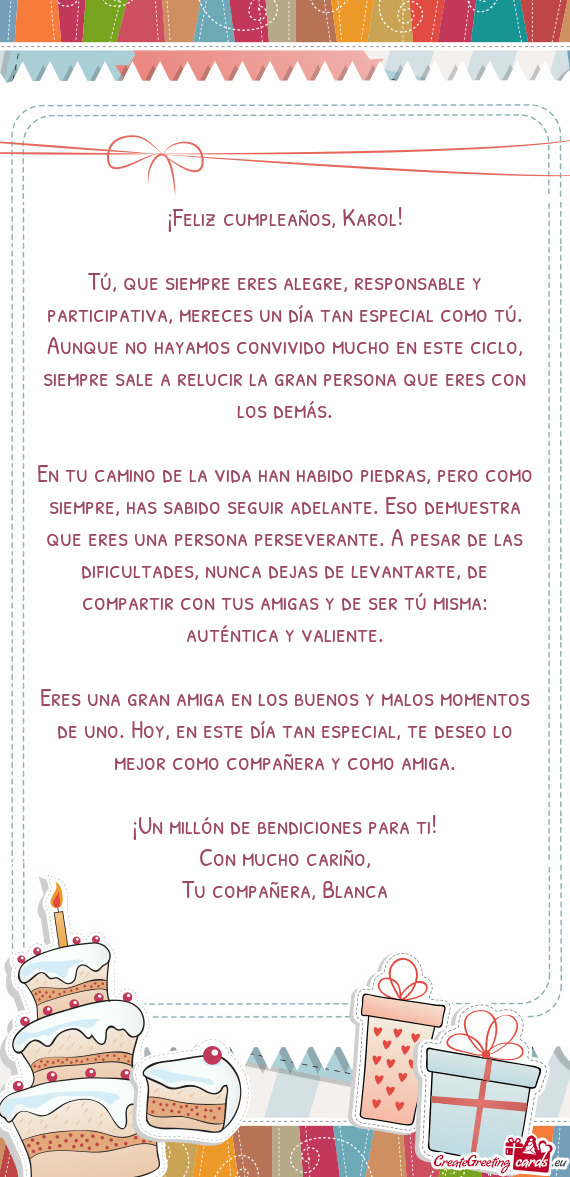 ¡Feliz cumpleaños, Karol