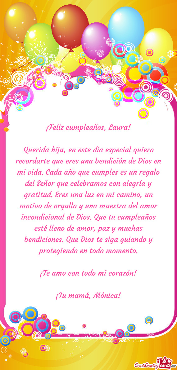 ¡Feliz cumpleaños, Laura