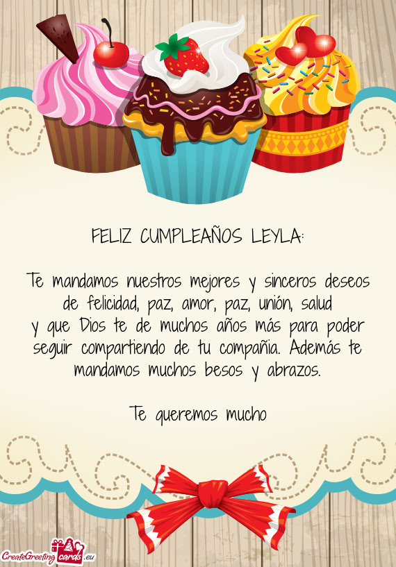 FELIZ CUMPLEAÑOS LEYLA