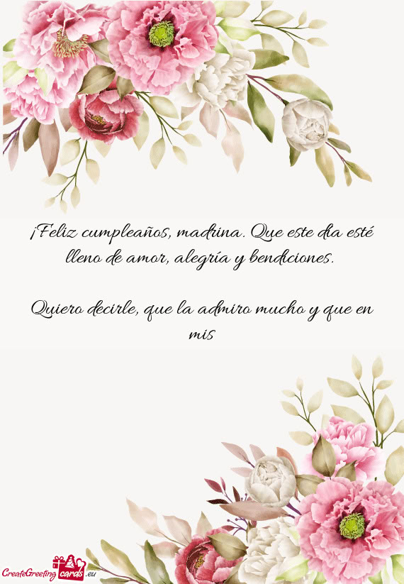 ¡Feliz cumpleaños, madrina. Que este día esté lleno de amor, alegría y bendiciones