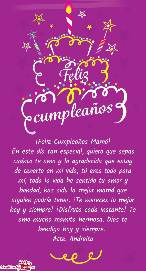 ¡Feliz Cumpleaños Mamá
