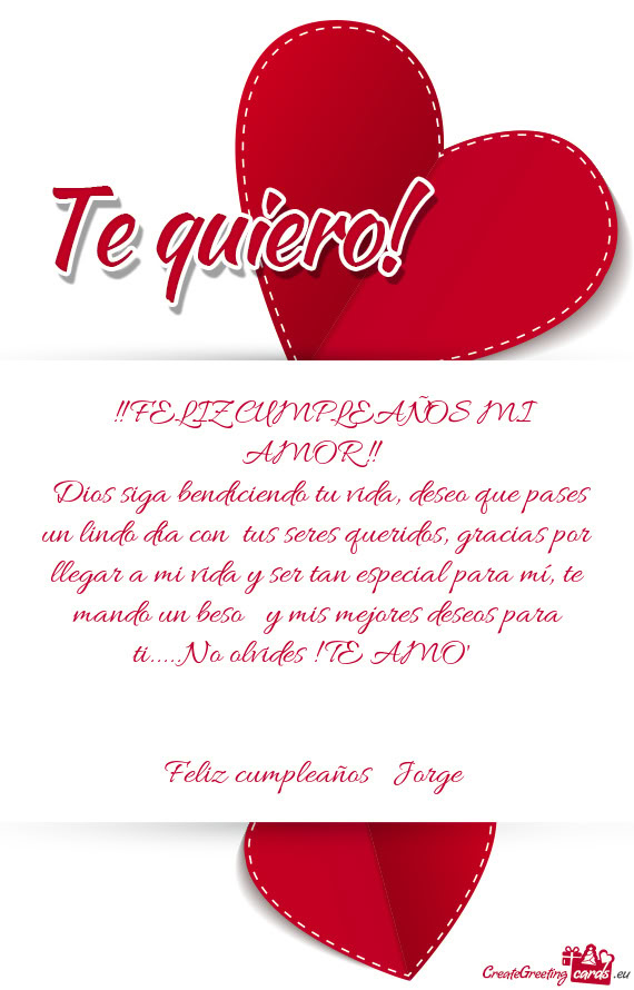 🎁 !! FELIZ CUMPLEAÑOS MI AMOR !! 🎂