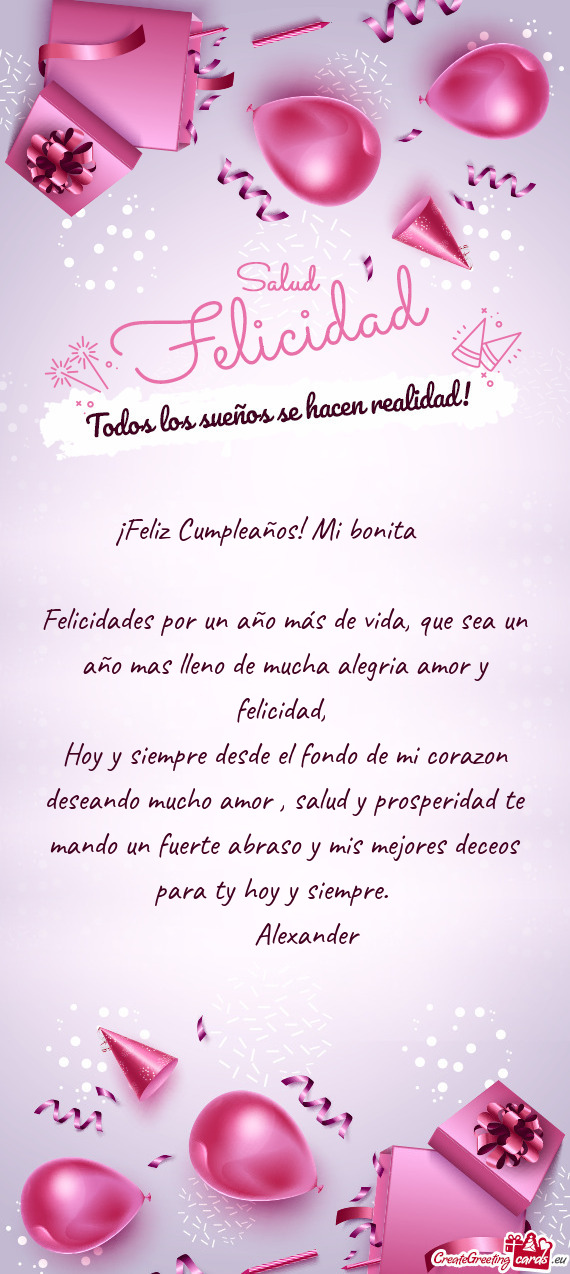 ¡Feliz Cumpleaños! Mi bonita♥️