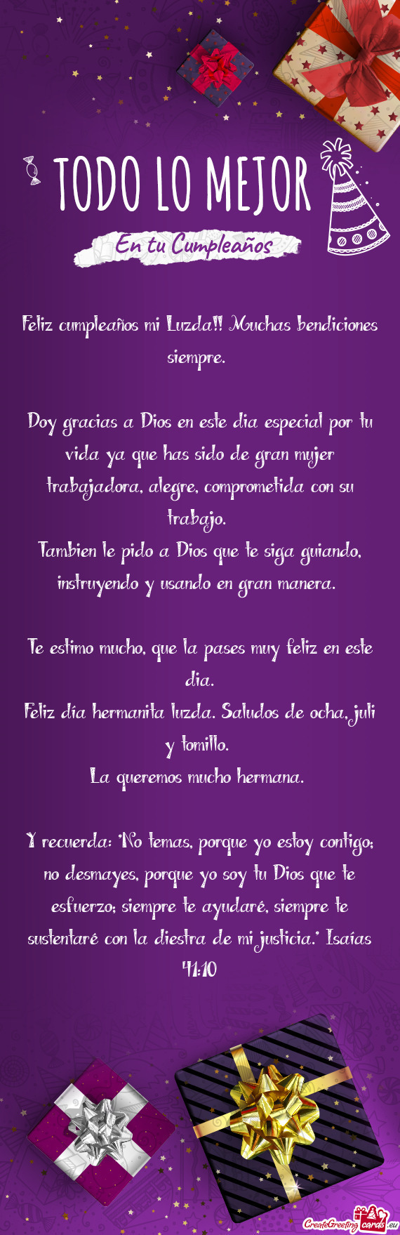Feliz cumpleaños mi Luzda!! Muchas bendiciones siempre