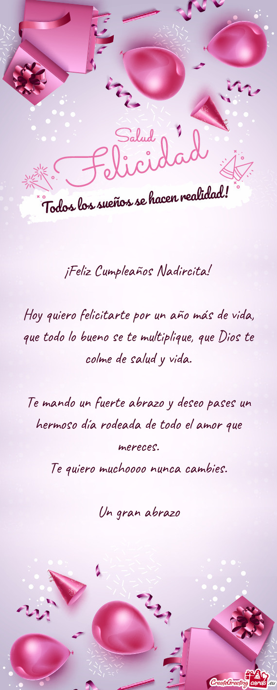 ¡Feliz Cumpleaños Nadircita