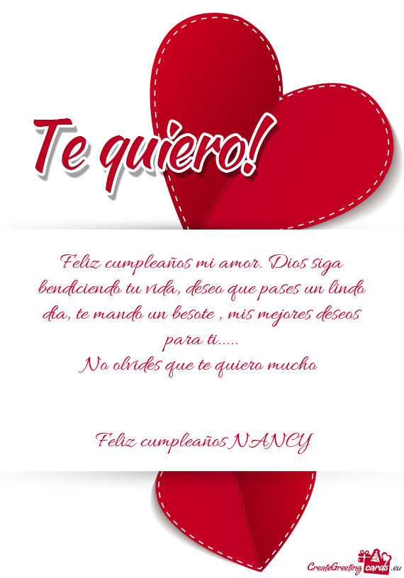 Feliz cumpleaños NANCY
