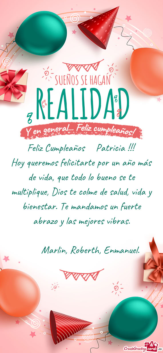 Feliz Cumpleaños 🎂 Patricia