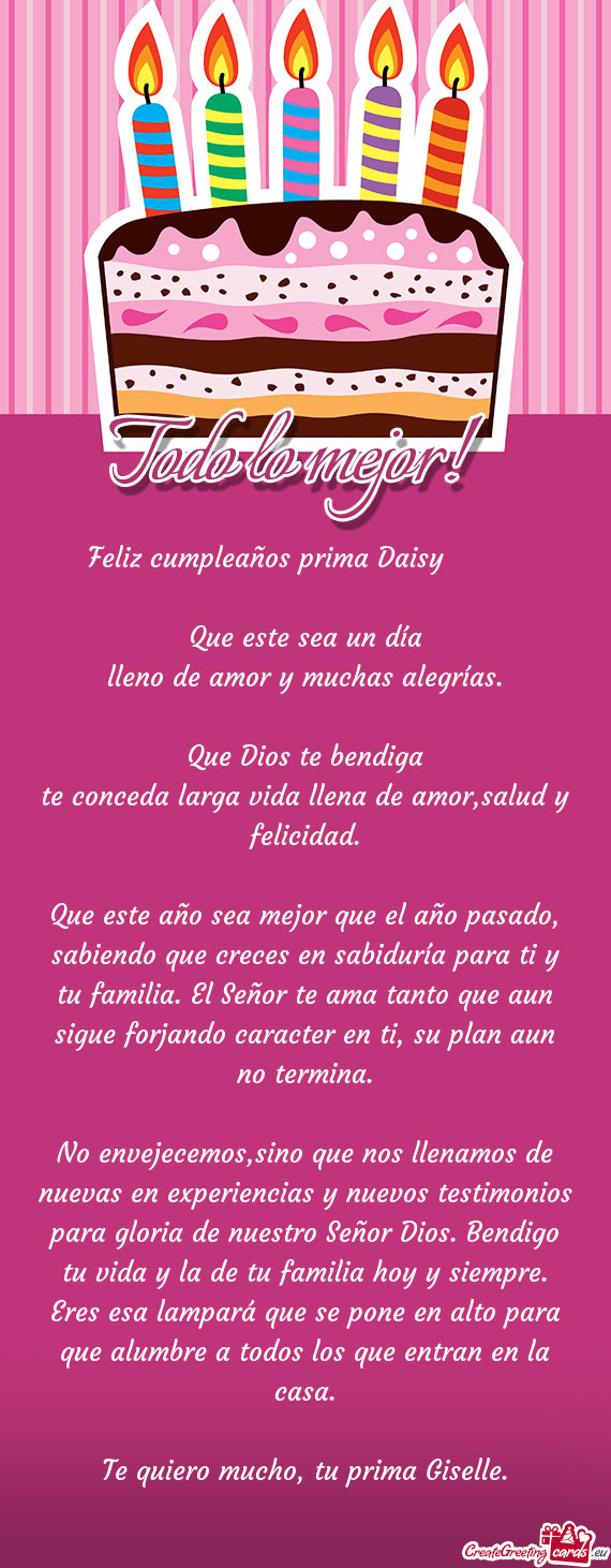 Feliz cumpleaños prima Daisy 🎁🎂🥳