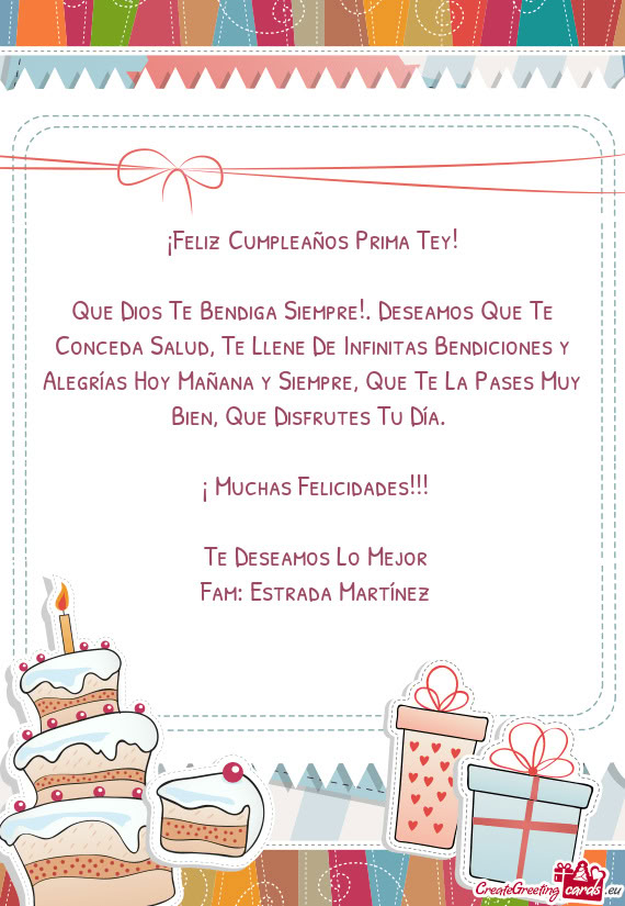 ¡Feliz Cumpleaños Prima Tey