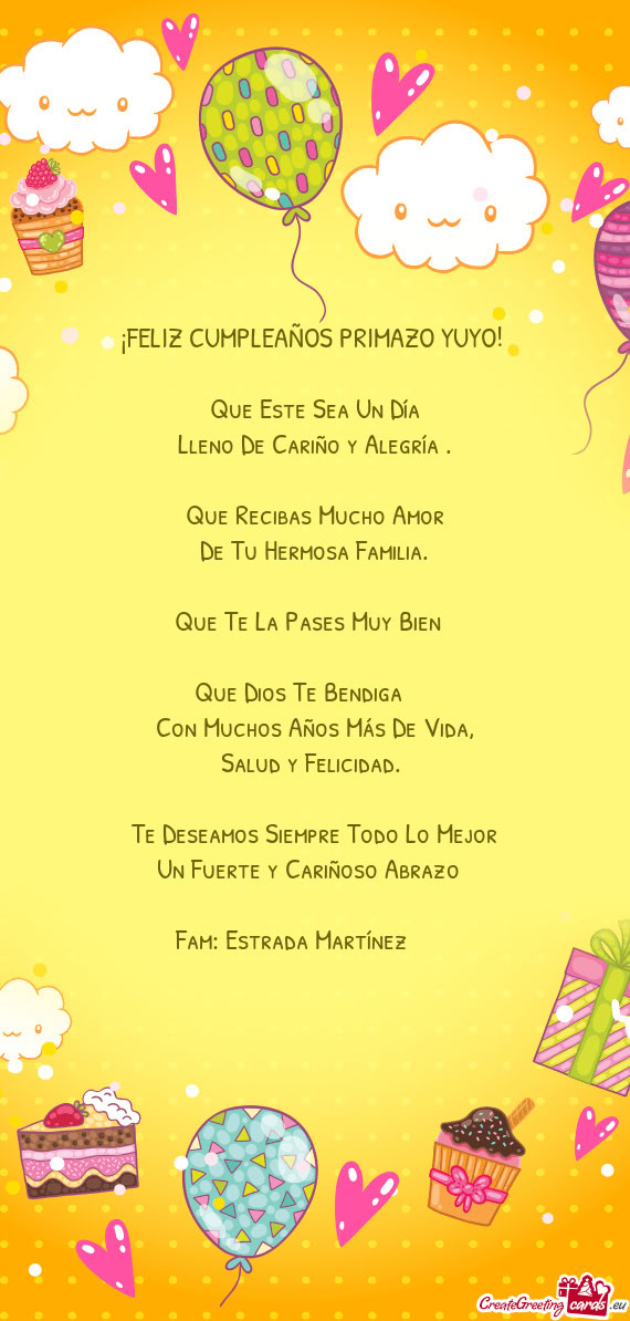 ¡FELIZ CUMPLEAÑOS PRIMAZO YUYO!🥳