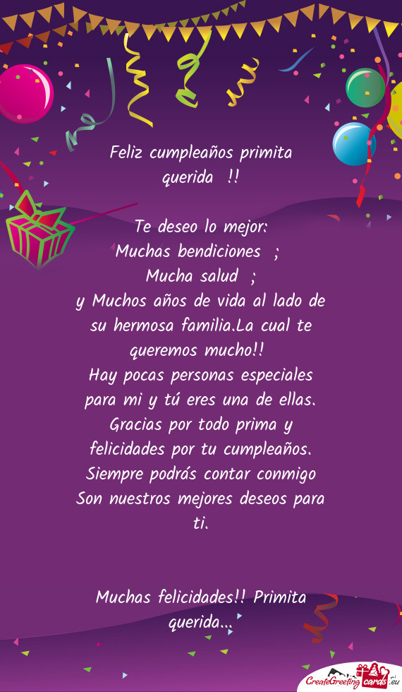 Feliz cumpleaños primita querida💕