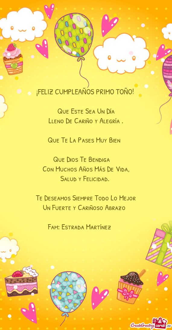 ¡FELIZ CUMPLEAÑOS PRIMO TOÑO!🥳