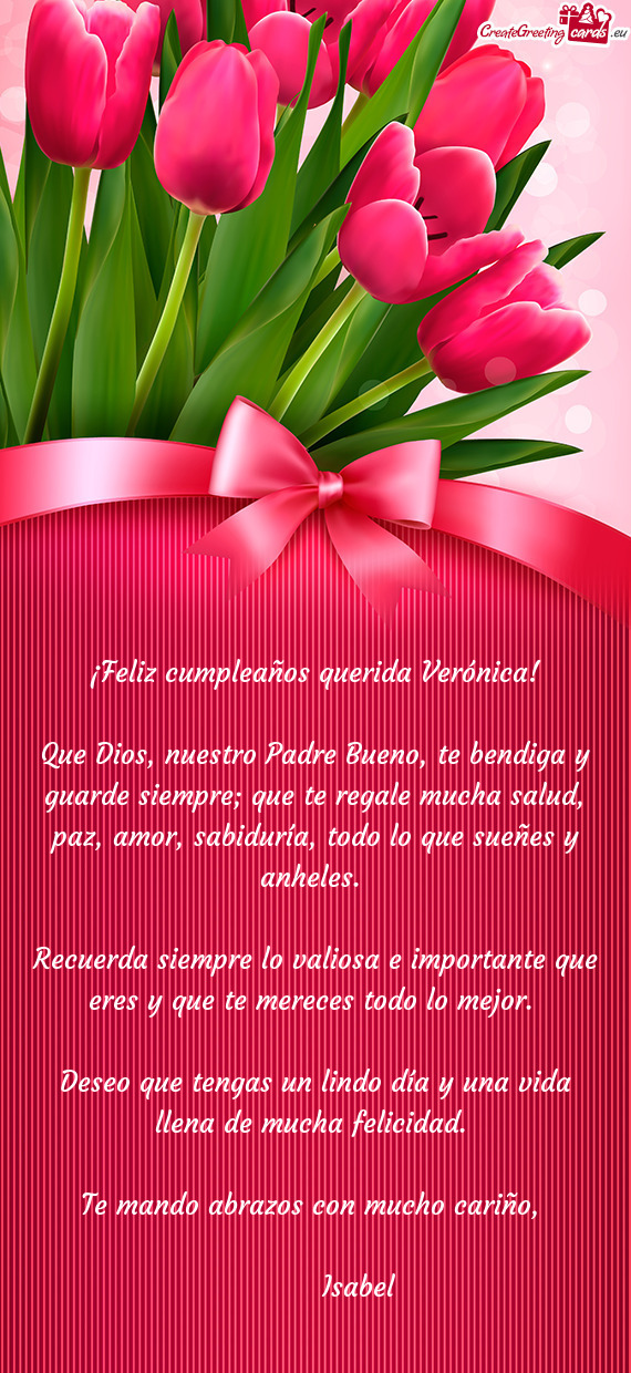 ¡Feliz cumpleaños querida Verónica