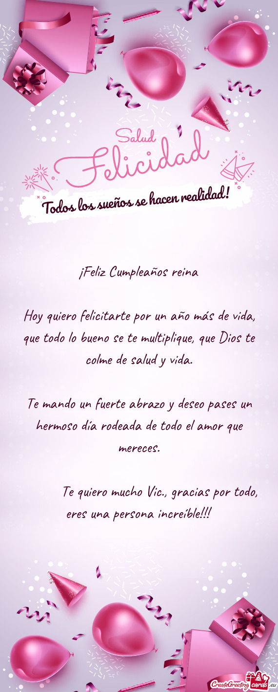 ¡Feliz Cumpleaños reina