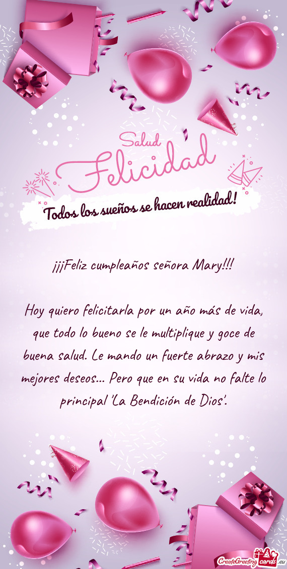 ¡¡¡Feliz cumpleaños señora Mary
