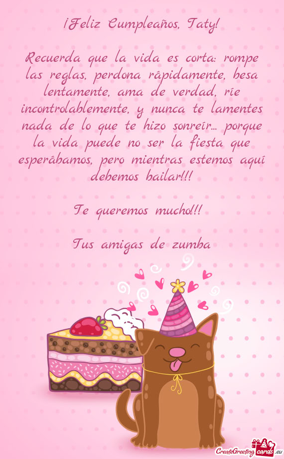 ¡Feliz Cumpleaños, Taty