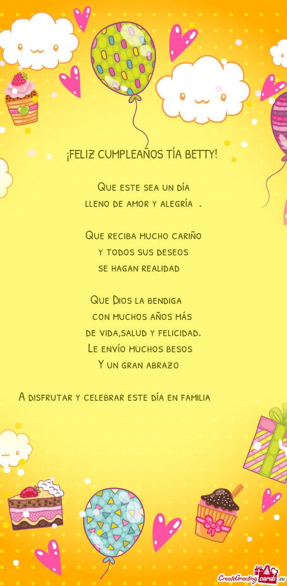 ¡FELIZ CUMPLEAÑOS TÍA BETTY!🥳