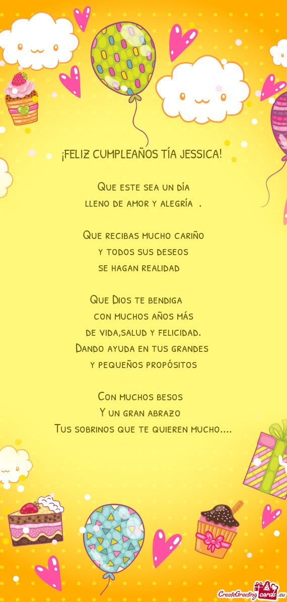 ¡FELIZ CUMPLEAÑOS TÍA JESSICA!🥳