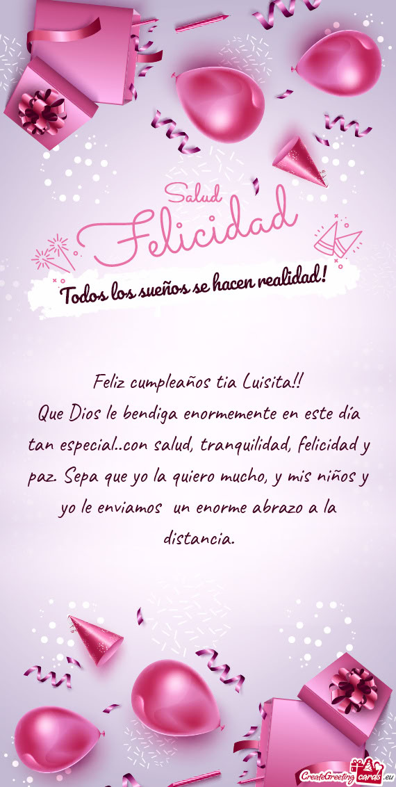 Feliz cumpleaños tia Luisita