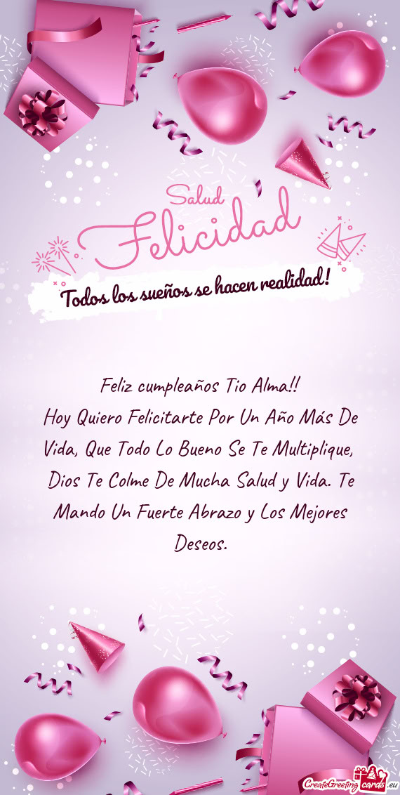 Feliz cumpleaños Tio Alma