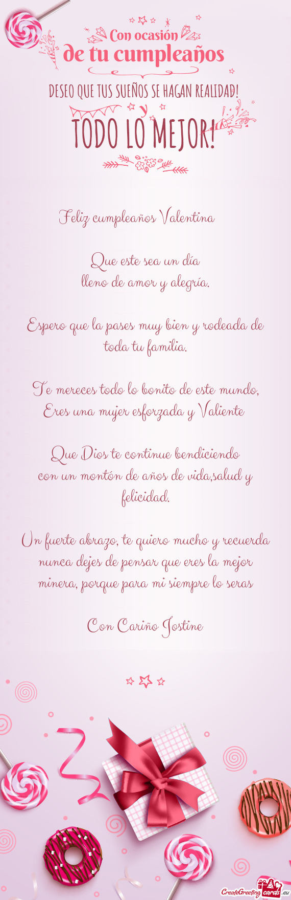 Feliz cumpleaños Valentina 🎁🎂🥳
