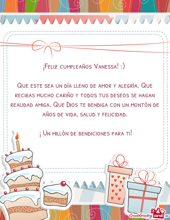 ¡Feliz cumpleaños Vanessa! :)