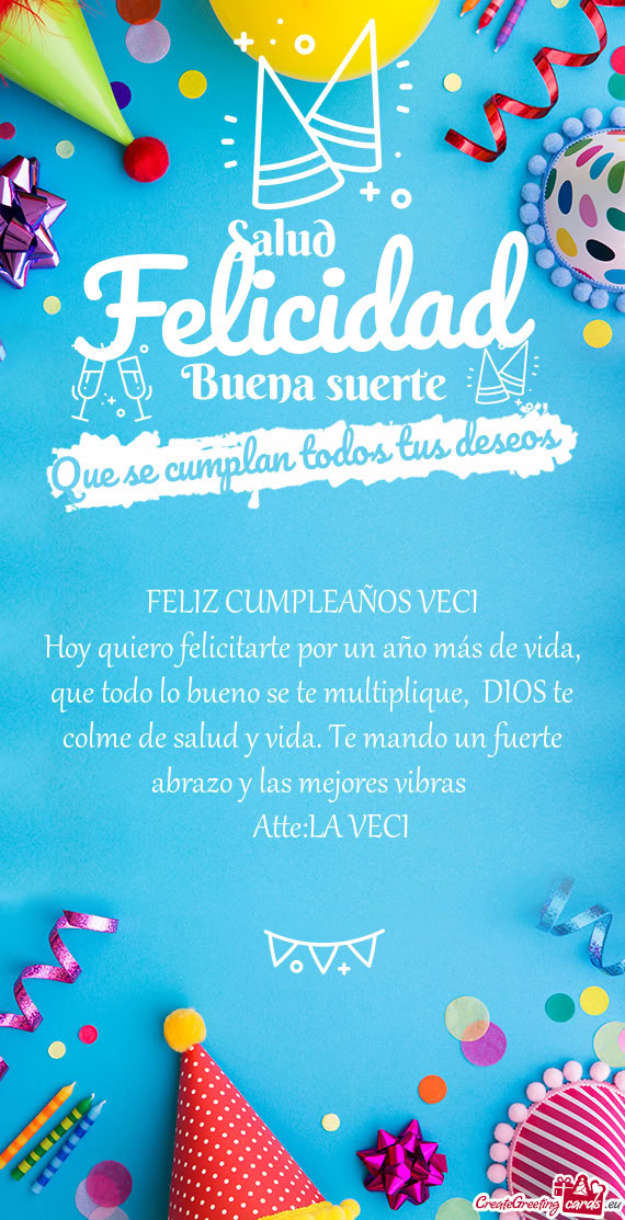 FELIZ CUMPLEAÑOS VECI