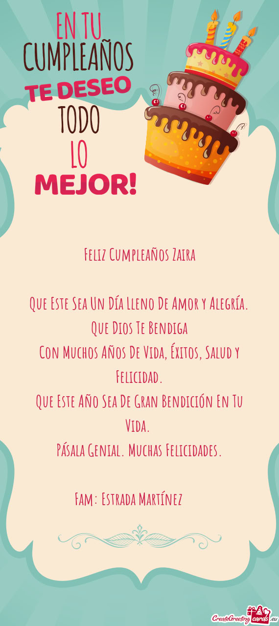🥳🎉Feliz Cumpleaños Zaira🎂🥳