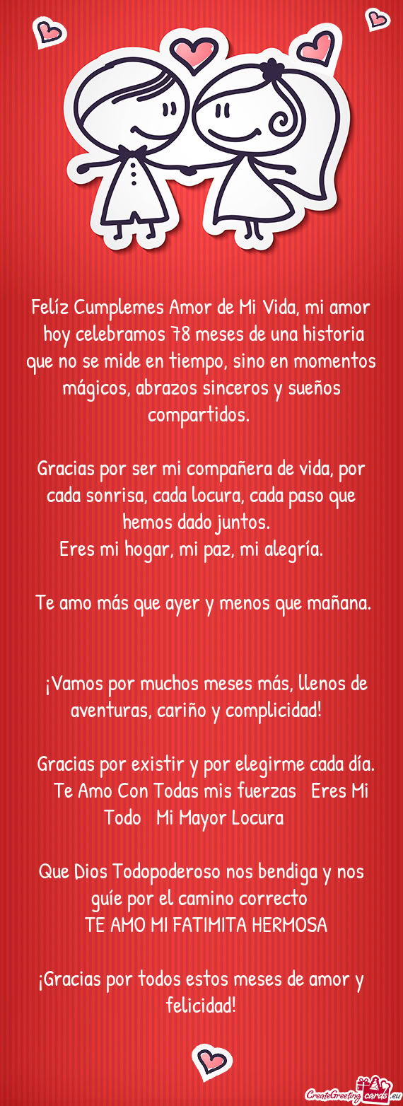 Felíz Cumplemes Amor de Mi Vida, mi amor 🌹hoy celebramos 78 meses de una historia que no se mide