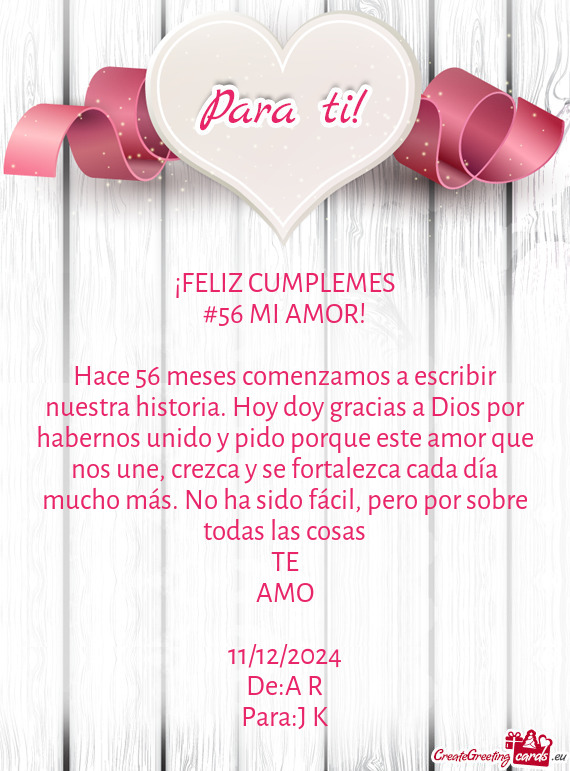 ¡FELIZ CUMPLEMES